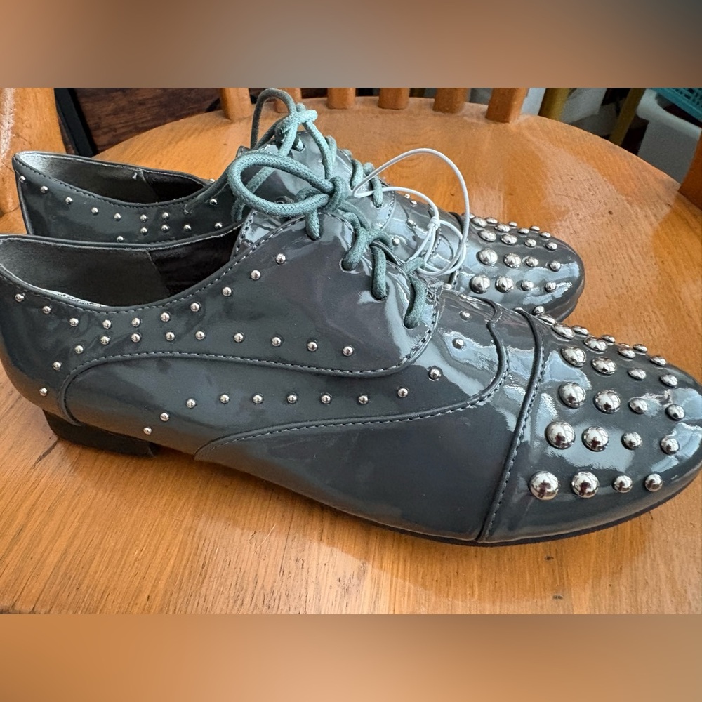 New C Label Studded Oxfords